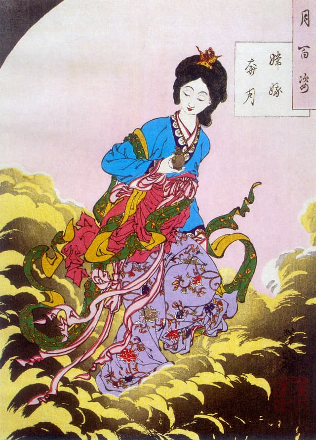 Chang’e Flees to the Moon, Tsukioka Yoshitoshi