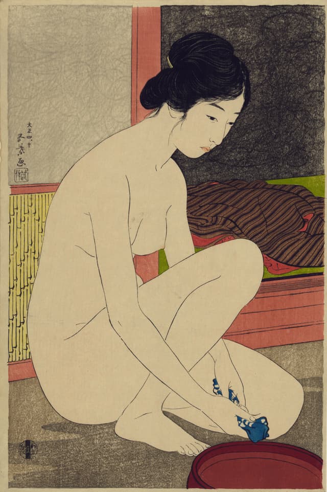 Woman at the Bath, Hashiguchi Goyō
