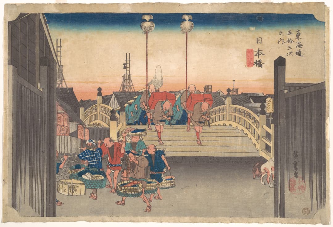 Nihonbashi: Morning Scene, Utagawa Hiroshige