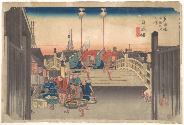 Nihonbashi: Morning Scene, Utagawa Hiroshige