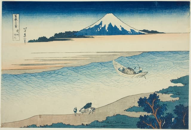 Tama River in Musashi Province, Katsushika Hokusai