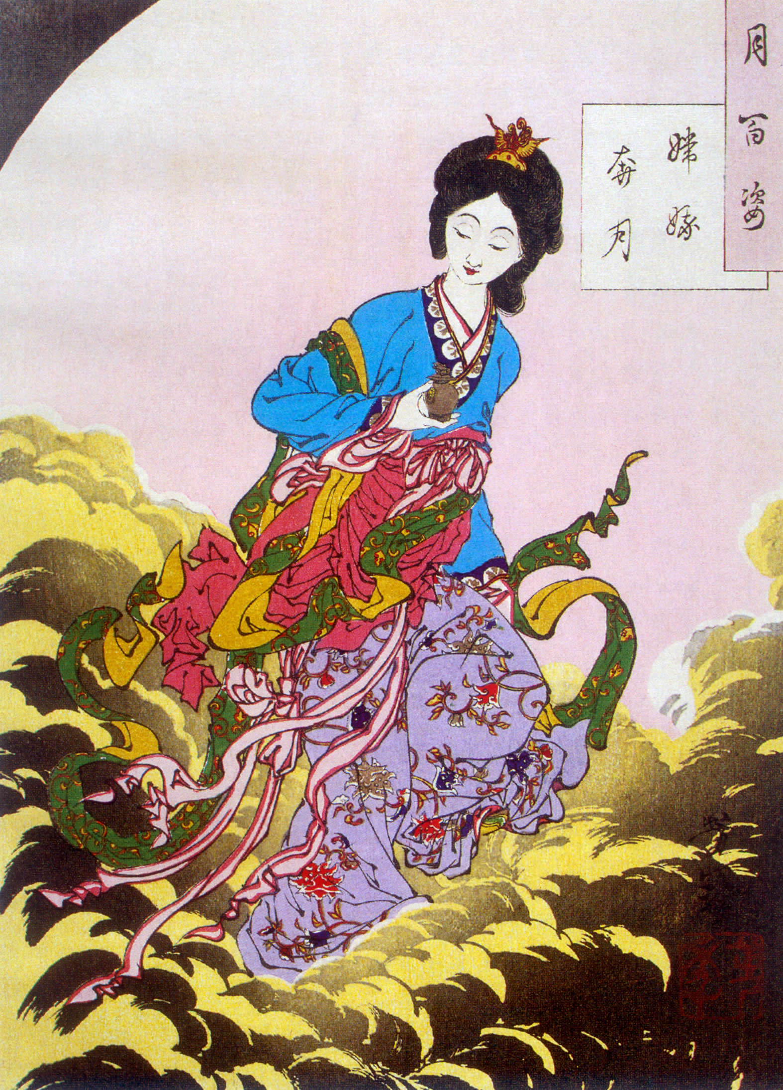 Chang’e Flees to the Moon — Tsukioka Yoshitoshi