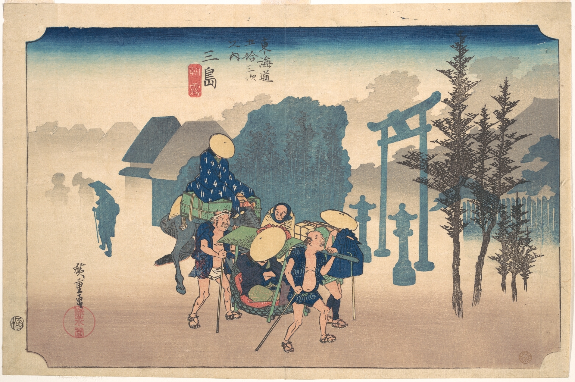 Mishima: Morning Mist — Utagawa Hiroshige