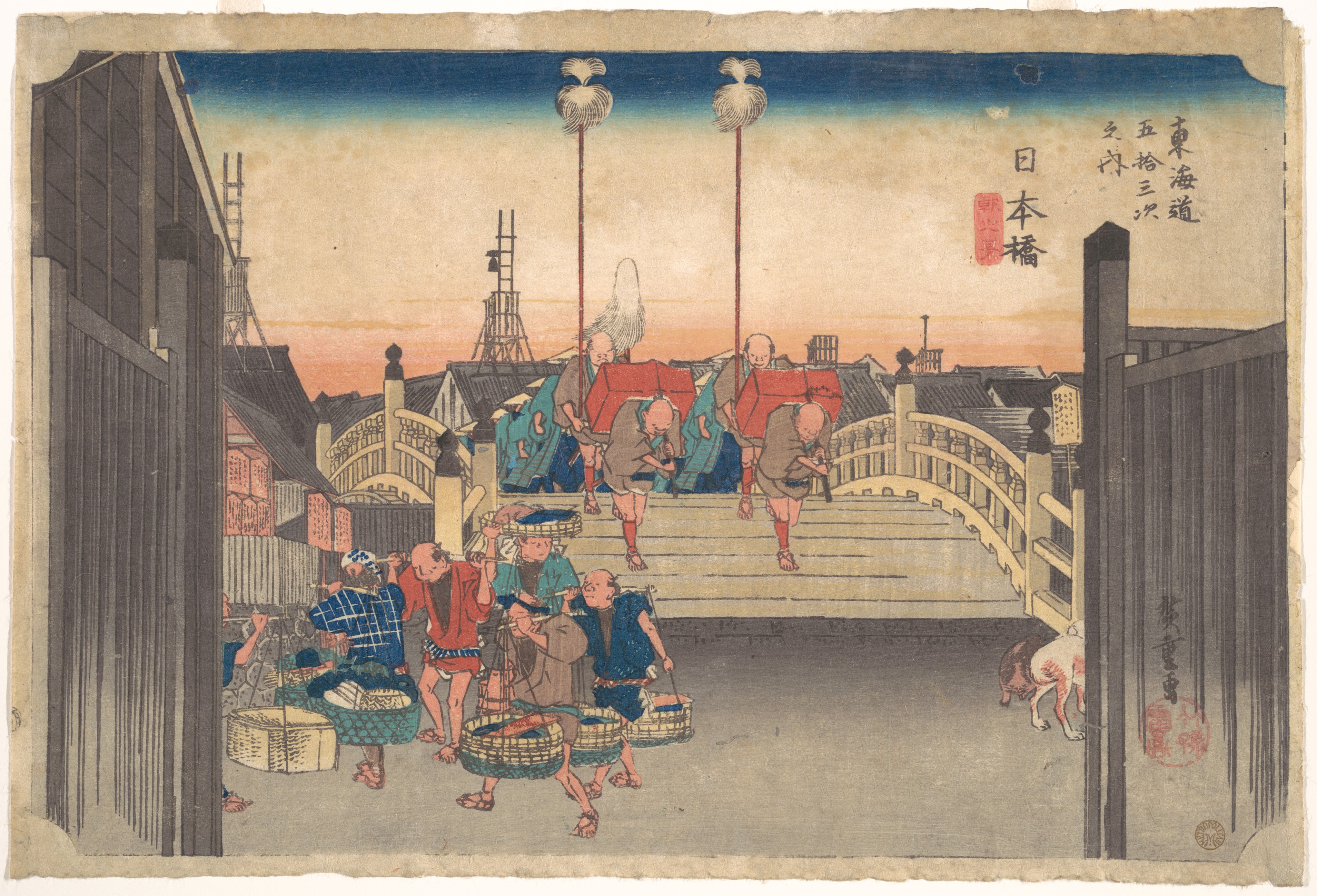 Nihonbashi: Morning Scene — Utagawa Hiroshige, c. 1833–34